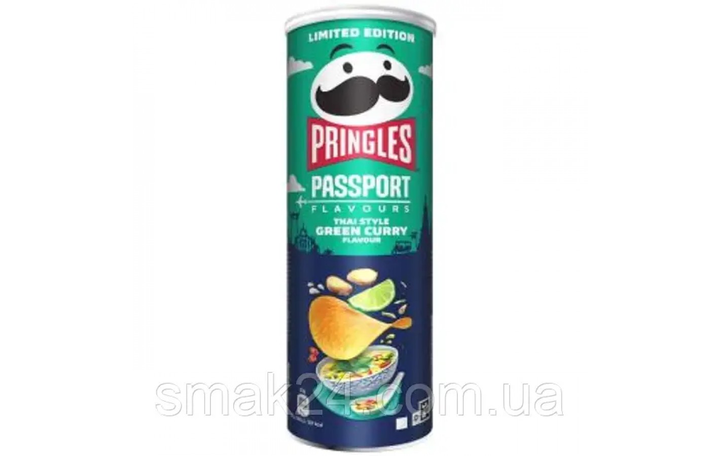 Чипсыв тайском стиле со свкусом зеленого карри Pringles Passport Flavours Thai Style Green Curry 165г
