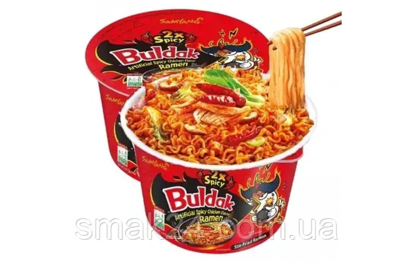Локшина швидкого приготування зі смаком гострої курки Samyang Buldak 2x Spicy Hot Chicken Flavor Ramen 105 г