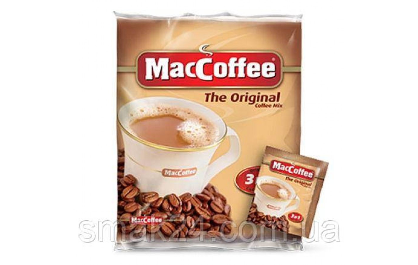 Кава розчинна Maccoffee 3 в 1 Original (25 пакетов) 500г