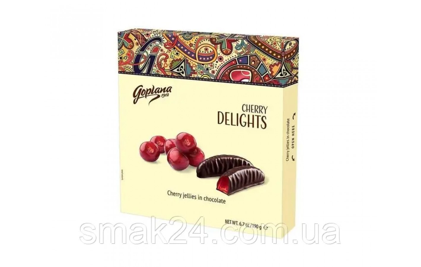 Конфеты шоколадные с вишневым мармеладом Goplana Delights Cherry Польша 190г