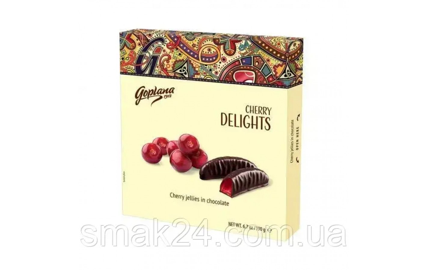 Конфеты шоколадные с вишневым мармеладом Goplana Delights Cherry Польша 190г