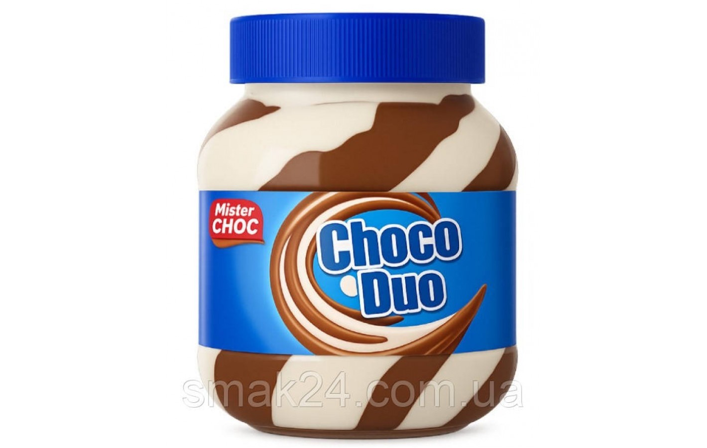 Шоколадна - молочна  паста Mister Choc duo Cacao Creme 750г Германия