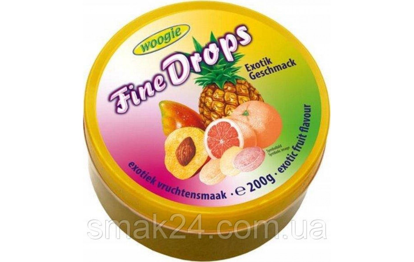 Леденцы (конфеты) Woogie Fine Drops (мелкие капли)  экзотические фрукты Австрия 200г