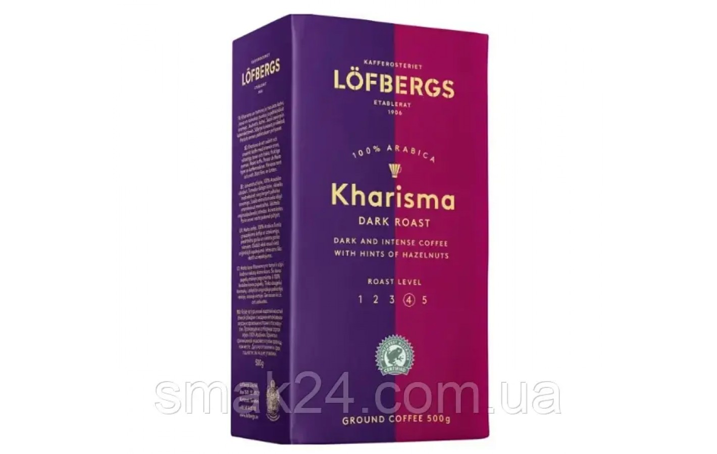 Кофе молотый 100% Арабика Lofbergs Kharisma 500г Швеция