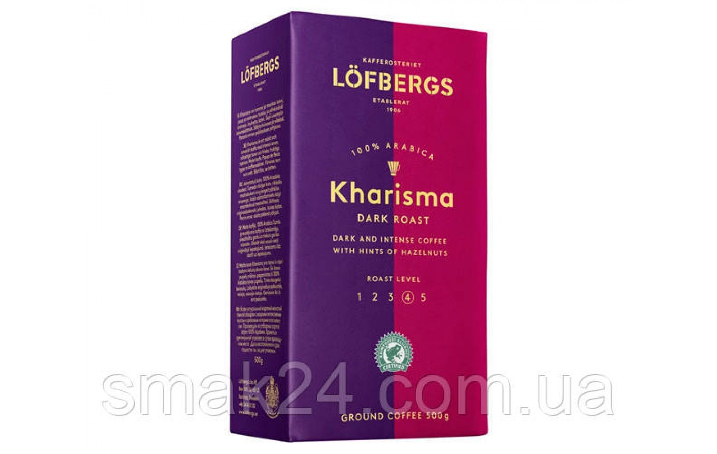 Кофе молотый 100% Арабика Lofbergs Kharisma 500г Швеция