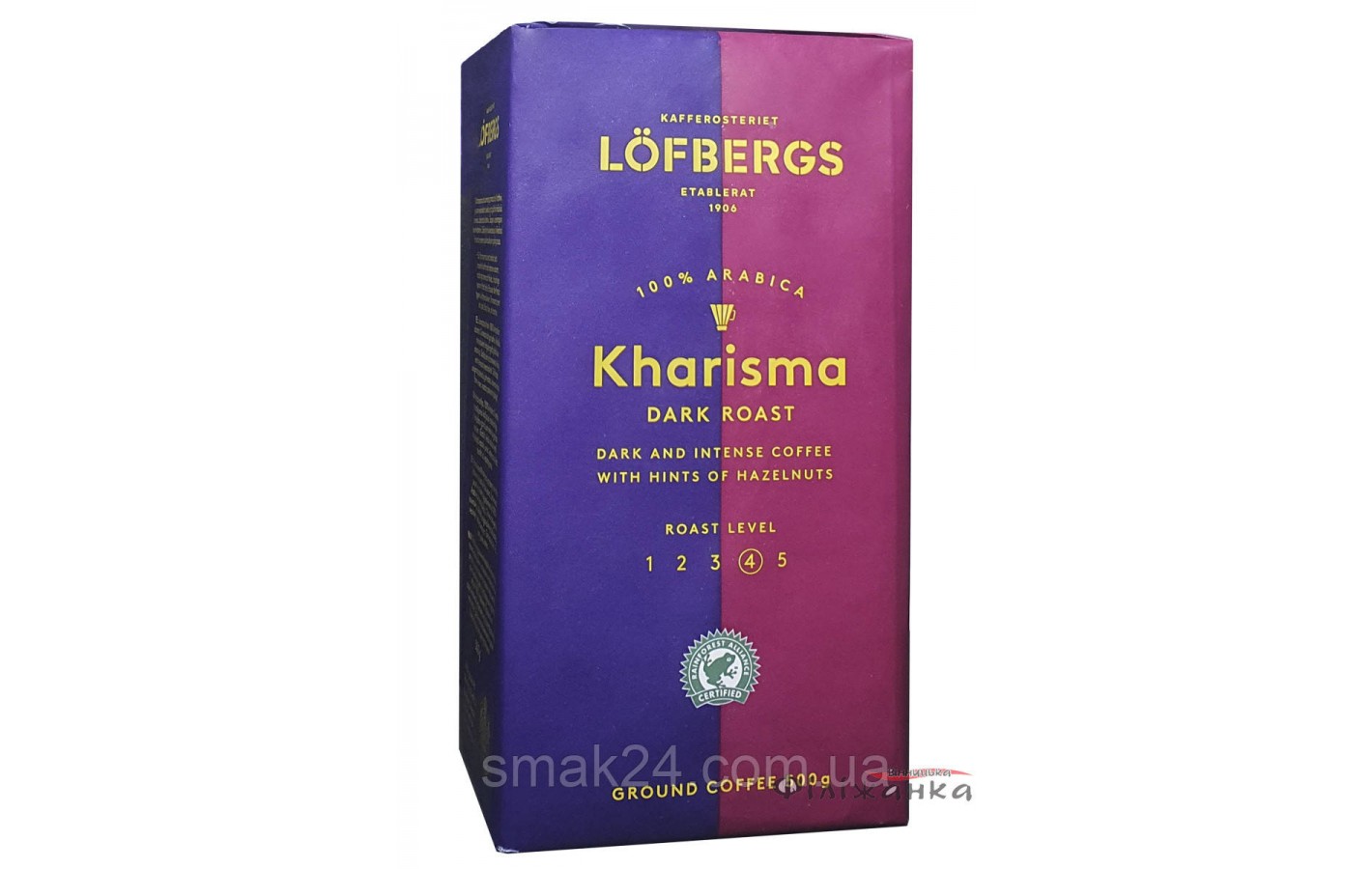 Кофе молотый 100% Арабика Lofbergs Kharisma 500г Швеция