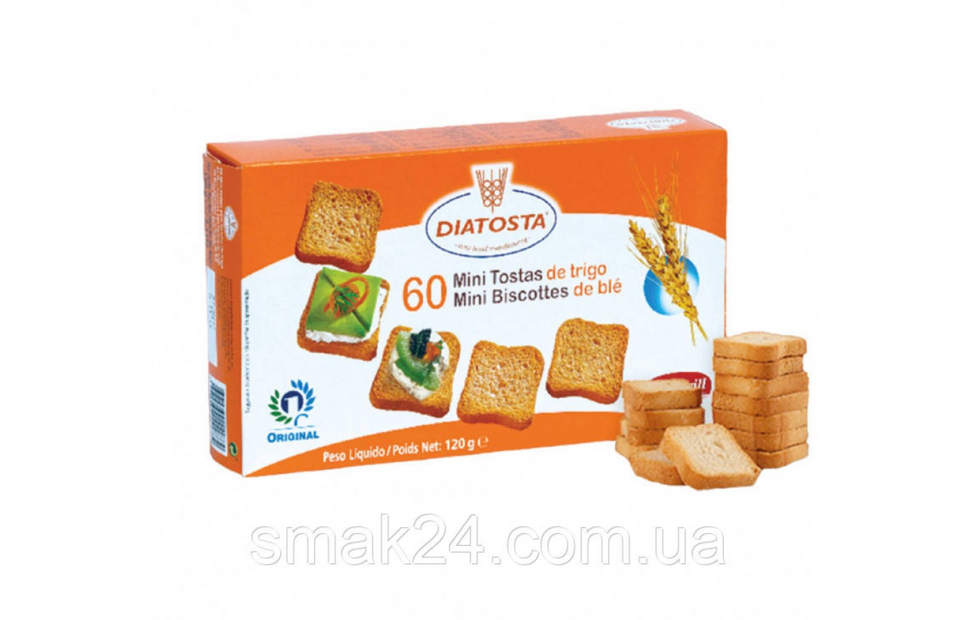 Мини-тосты пшеничные Diatosta Mini Tostas 120г Португалия