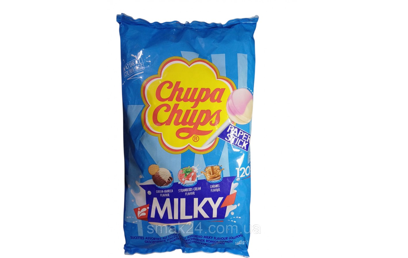 Конфеты на палочке три вкуса Chupa Chups Sour 120шт 1440г  Испания