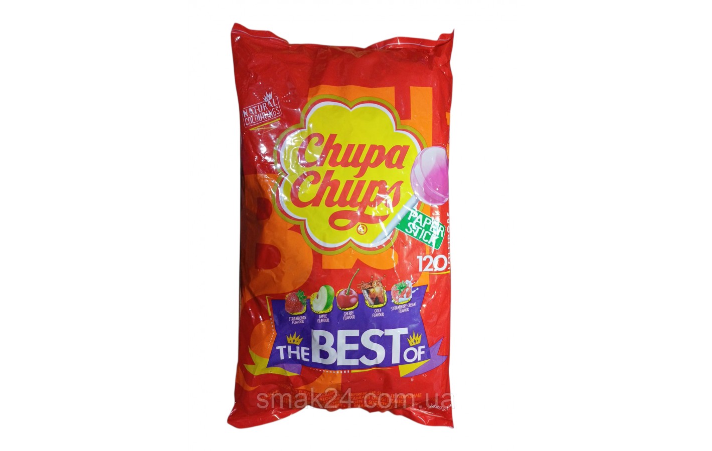 Конфеты на палочке три вкуса Chupa Chups Milky 120шт 1440г  Испания