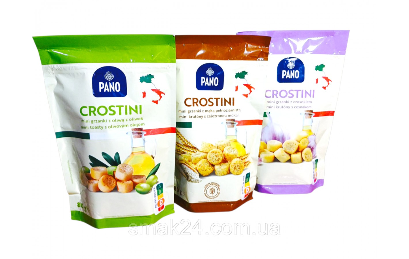 Гренки хлебные пшеничные с чесноком Pano Crostini 80г Италия