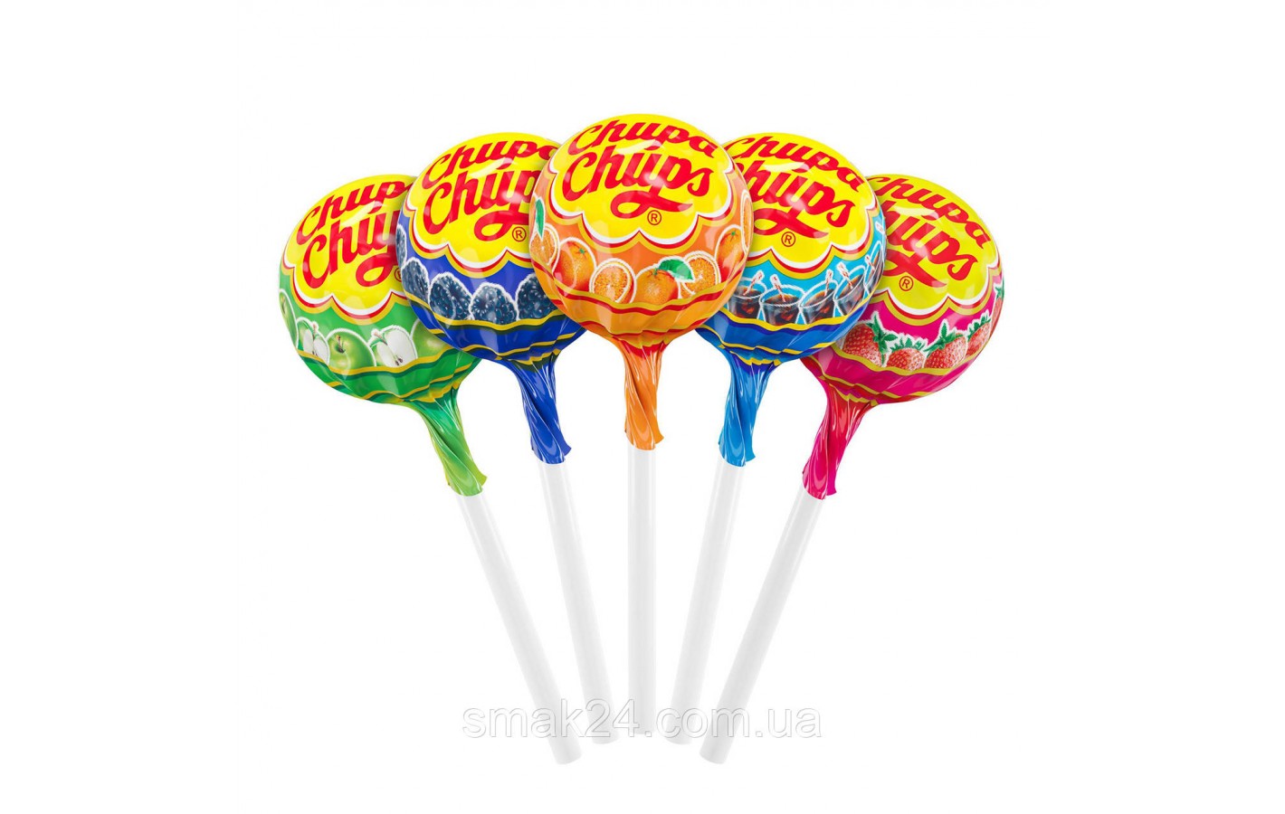 Конфеты на палочке пять вкусов Chupa Chups The Best Of 1шт х12г  Испания