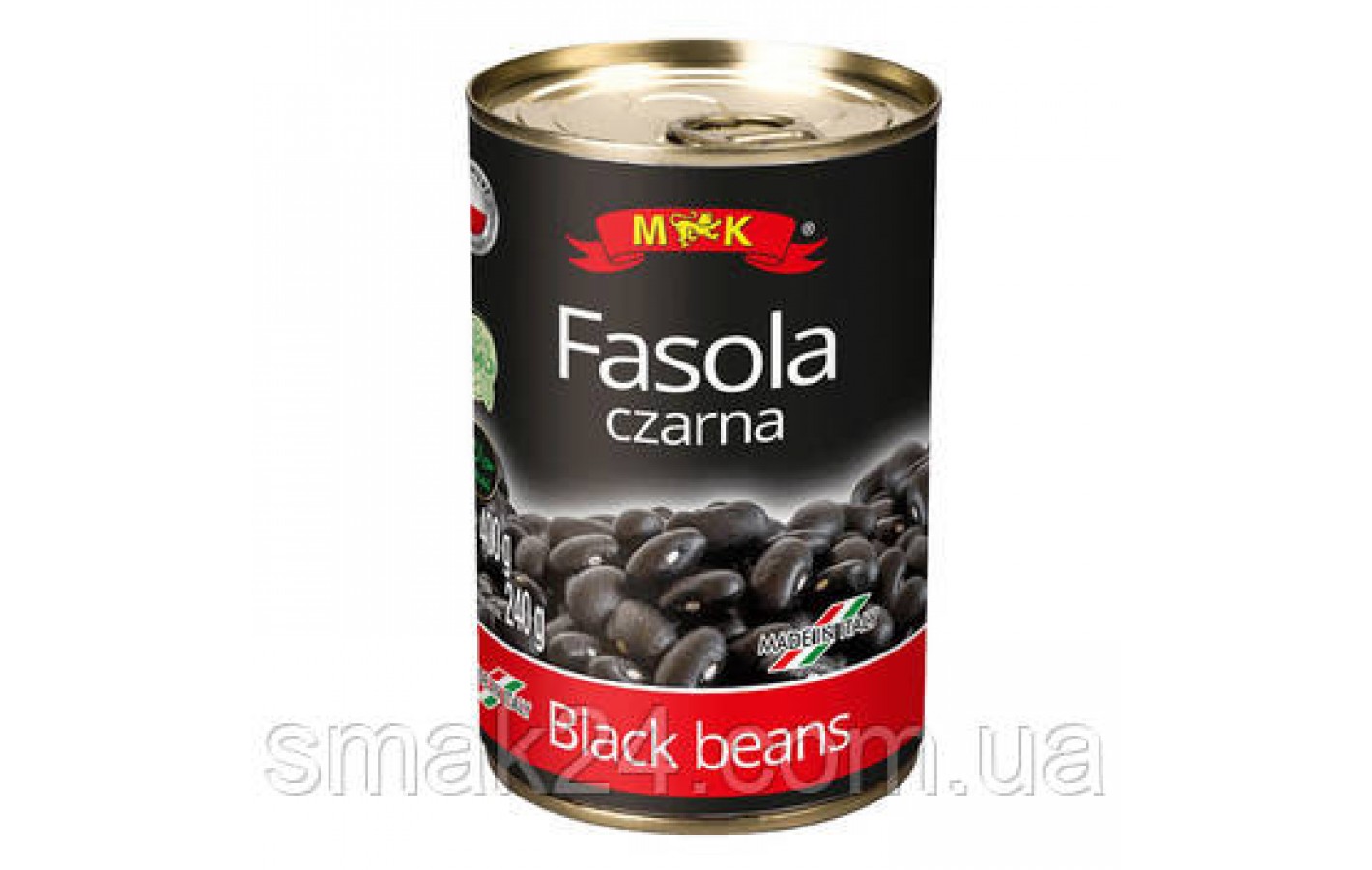 Фасоль черная консервированная Davtona Fasola Czarna 400г/240г Польша