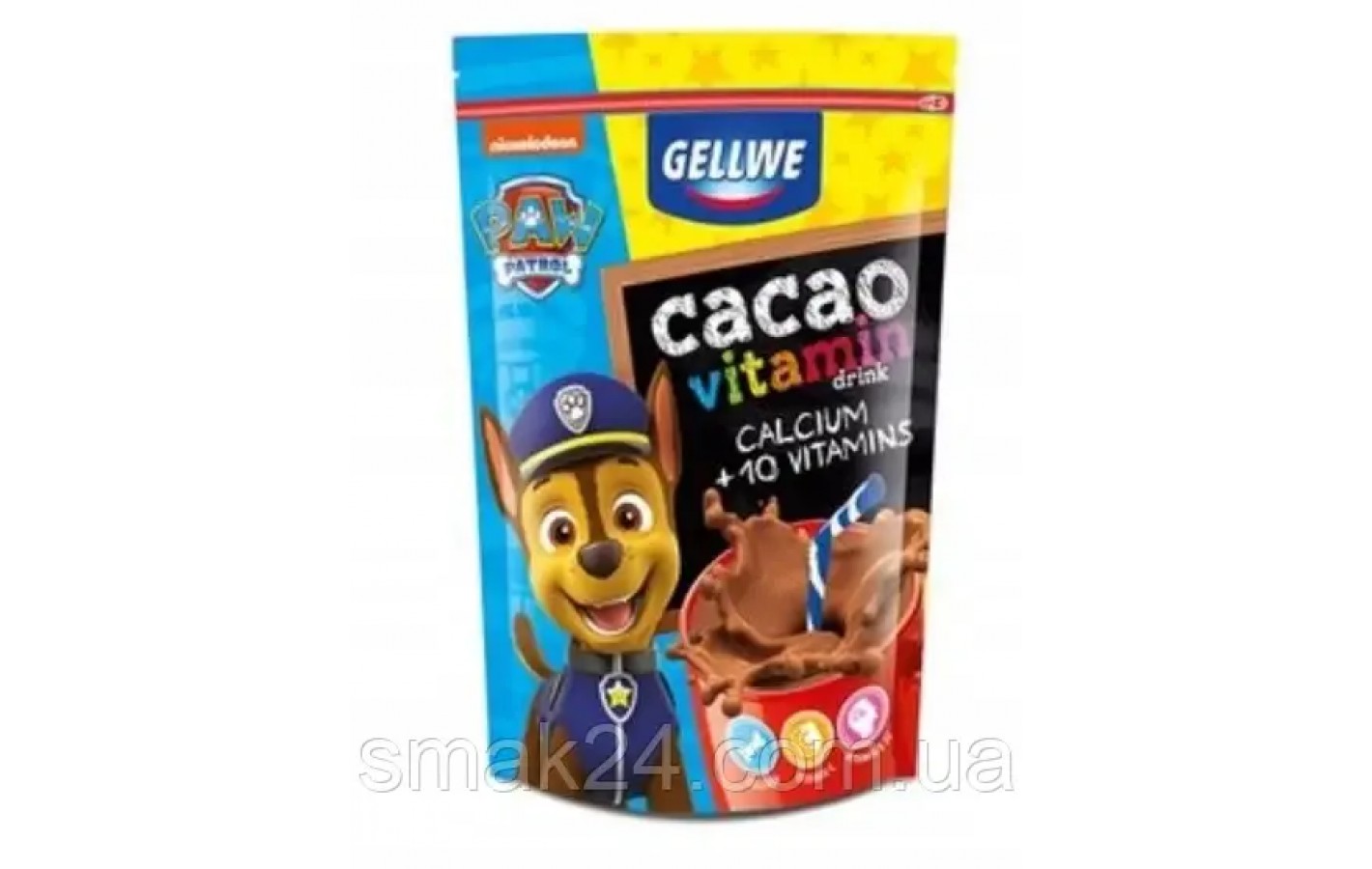 Детское какао с витаминами Щенячий Патруль Gellwe cacao vitamin Paw Patrol 150г Польша