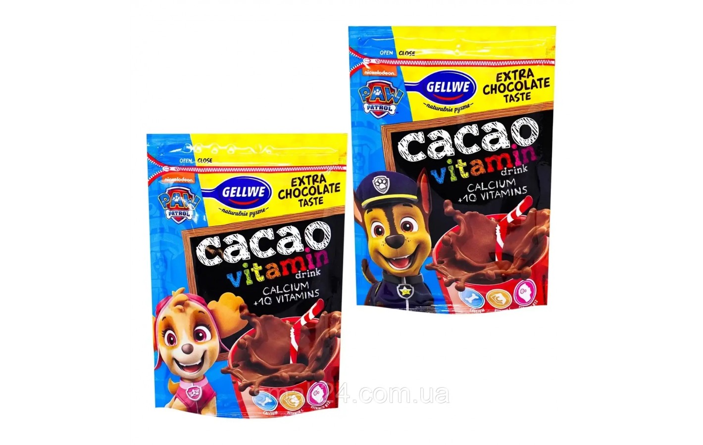 Детское какао с витаминами Щенячий Патруль Gellwe cacao vitamin Paw Patrol 150г Польша