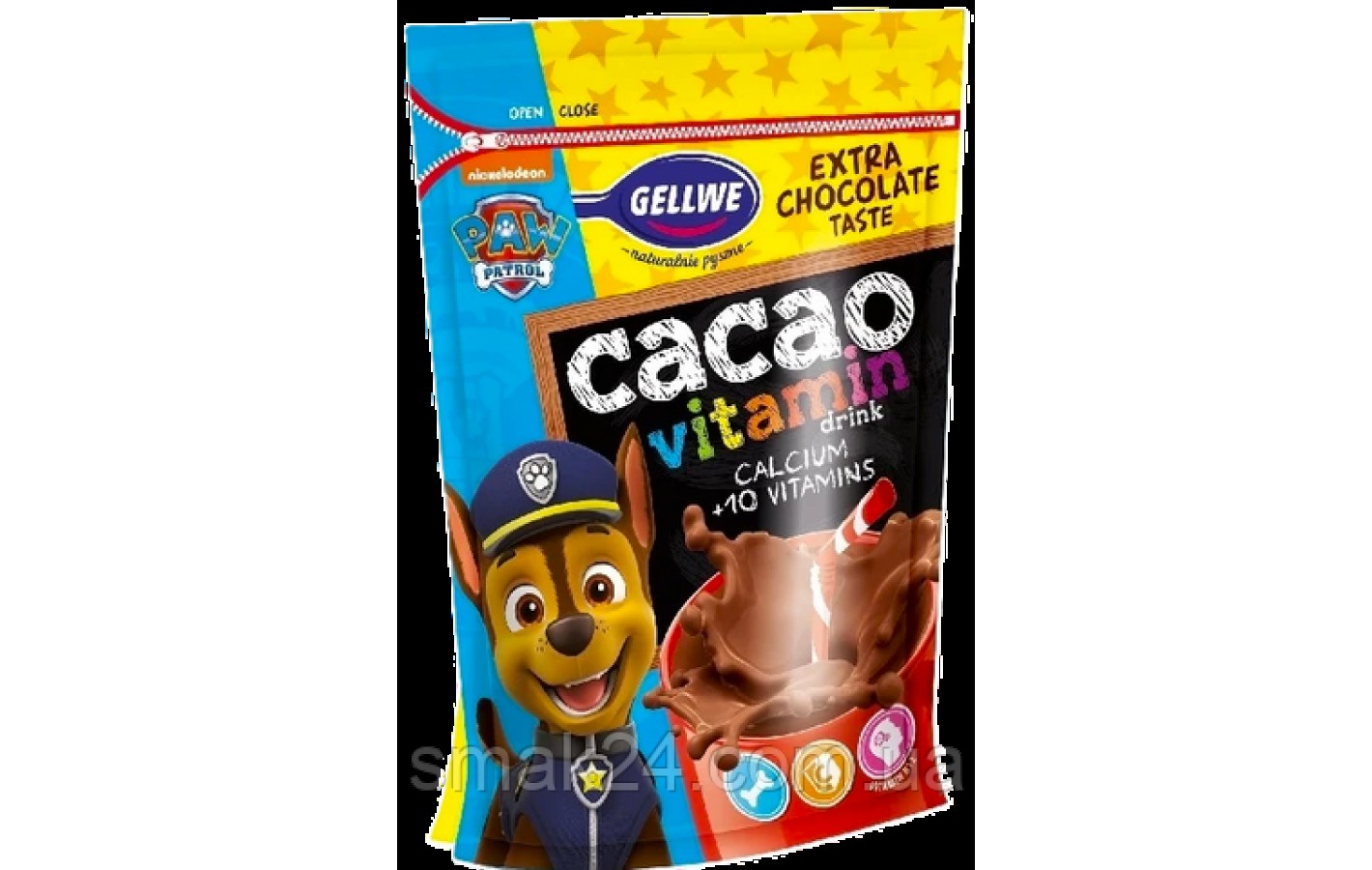Детское какао с витаминами Щенячий Патруль Gellwe cacao vitamin Paw Patrol 300г Польша