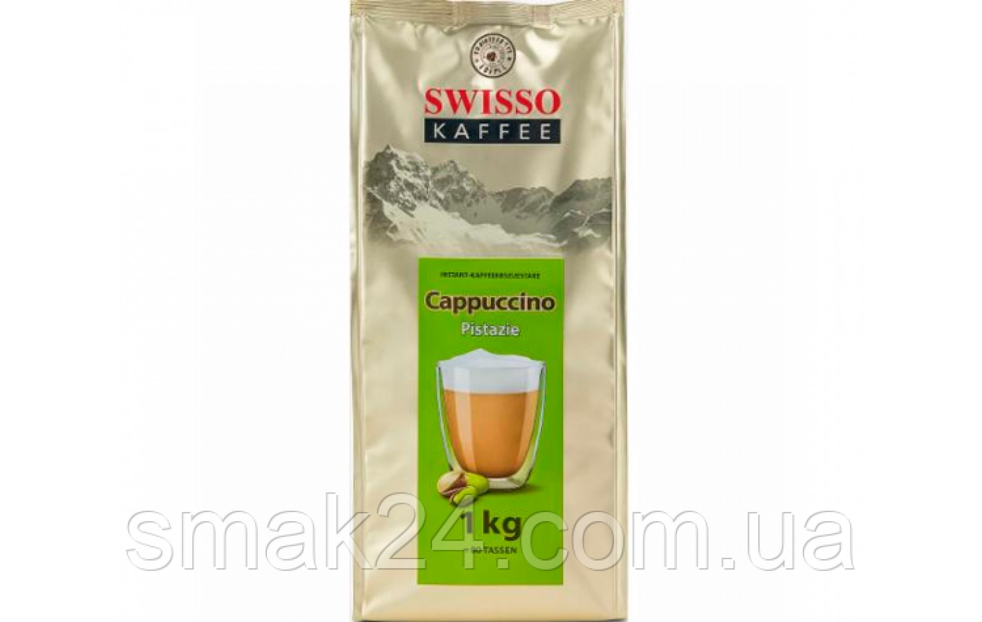 Капучино с фисташковым вкусом Swisso Cappuccino Pistazie 1кг Германия