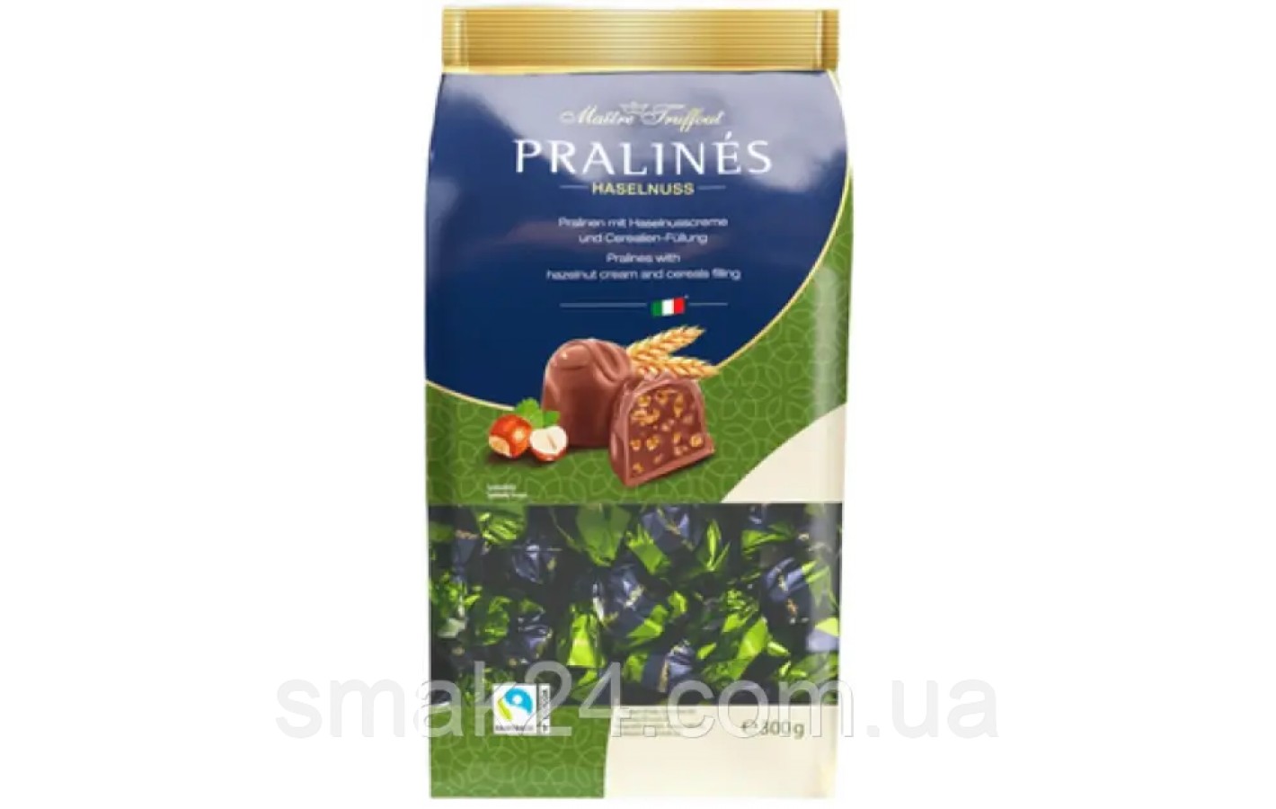 Шоколадные конфеты Пралине с ореховым кремом Maitre Truffout Pralines Haselnuss 300г Австрия