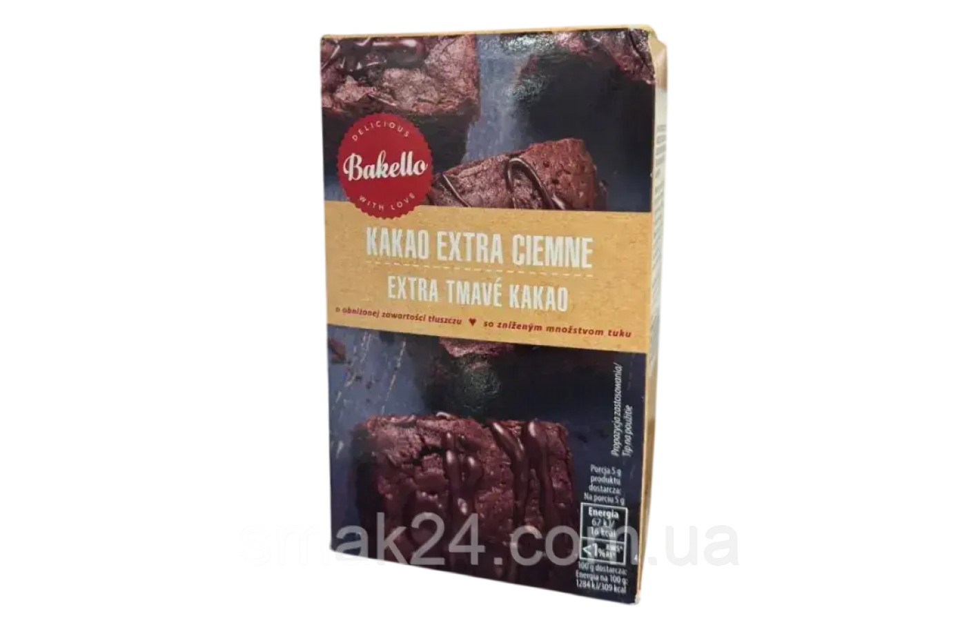 Какао порошок экстра темный Bakello Kakao Extra Ciemne 200 г Польша