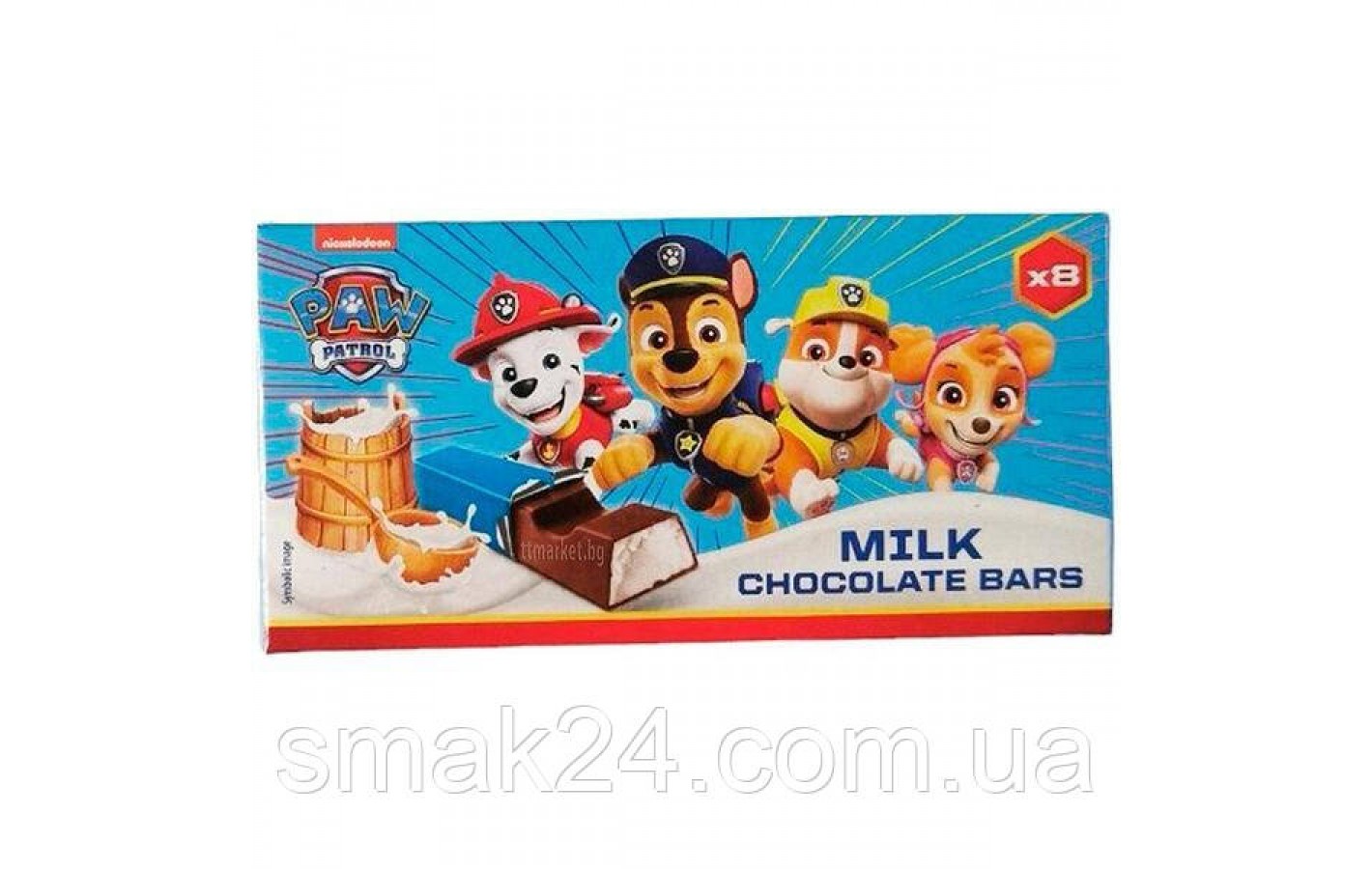 Шоколад молочный PAW PATROL Milk chocolate bars Paw Patrol 100г Испания