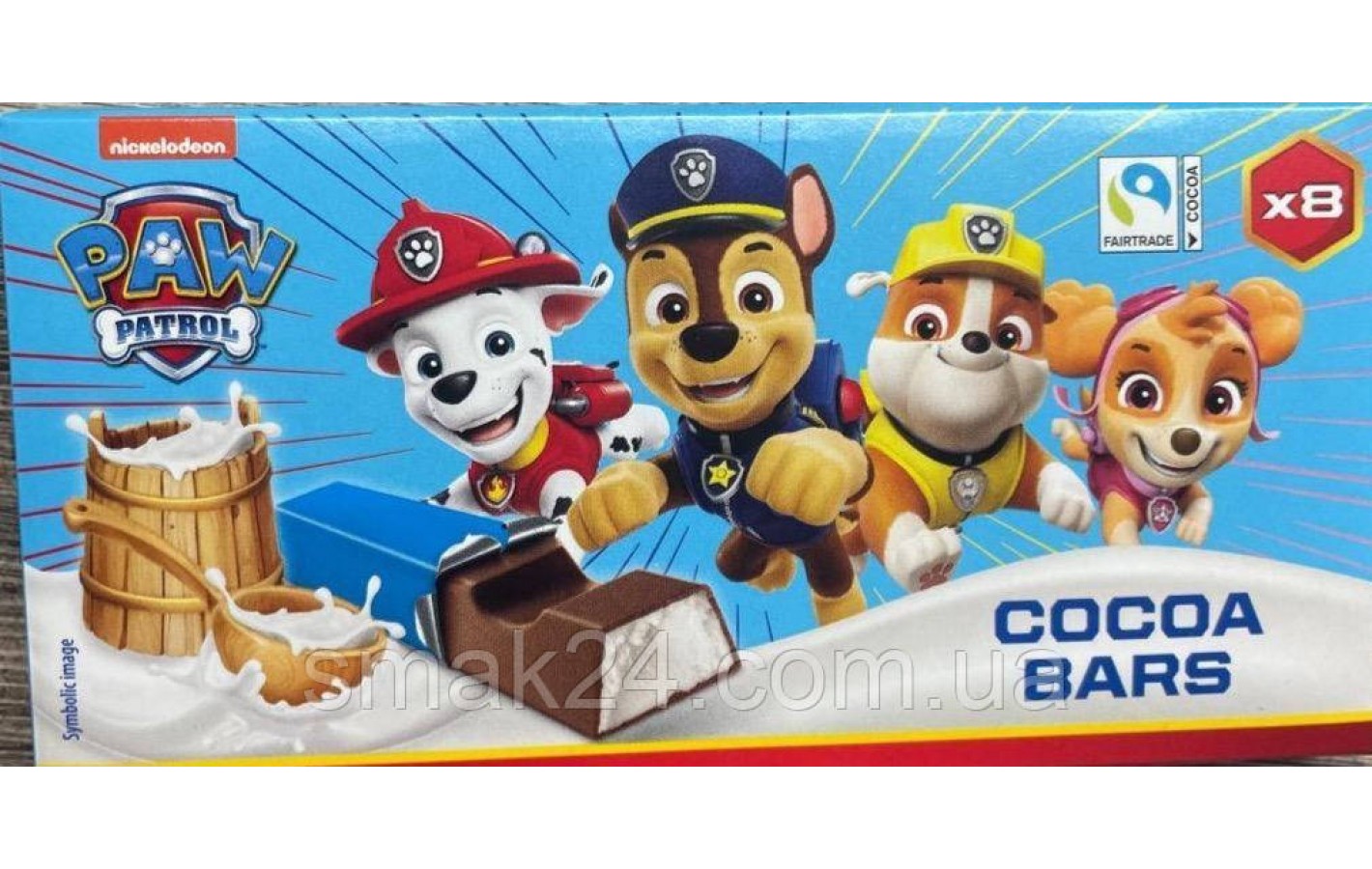 Шоколад молочный PAW PATROL Milk chocolate bars Paw Patrol 100г Испания