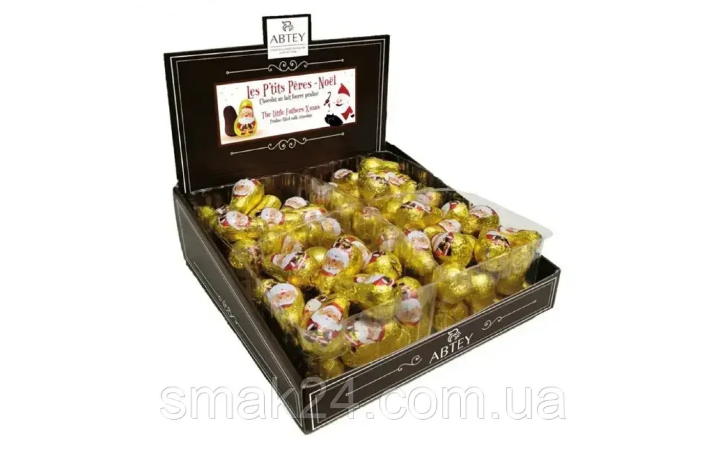 Конфеты  Пралине Санта Клаус Abtey Praline Filled Chocolate Foiled Santa Claus 84 х12 г 1008 г  Франция