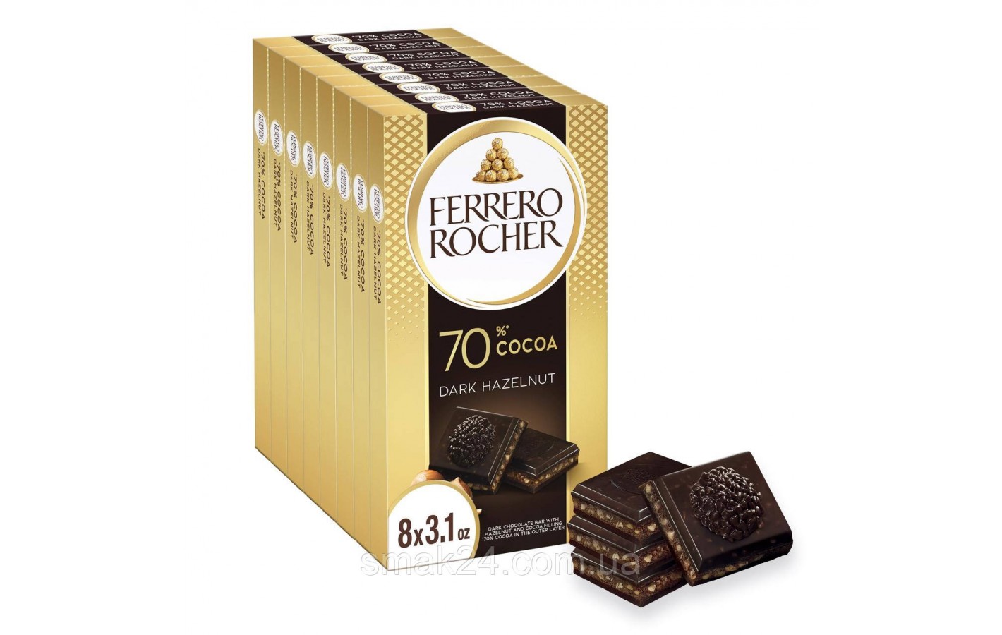 Шоколад черный 70% с фундуком Ferrero Rocher Zartbitter 90г Италия