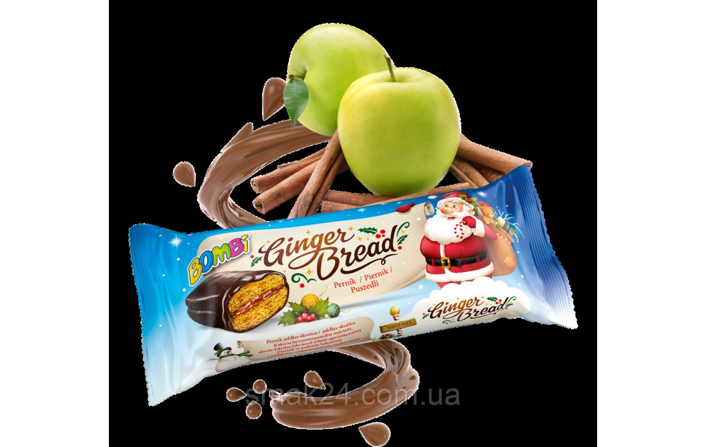 Пряник имбирный с мультифруктовым джемом и апельсиновой цедрой Bombi 50г Словакия