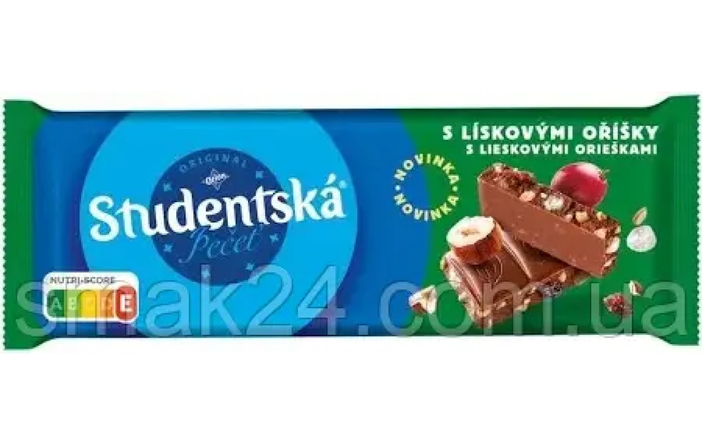 Шоколад молочный с фундуком и изюмом Studentska Milk s liskovymi oreskami Чехия 90г