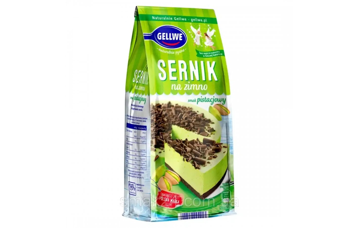 Творожный пирог с фисташковым вкусом без выпекания Gellwe Sernik (Сырник, чизкейк) 193г Польша