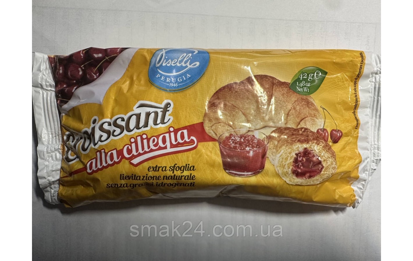 Круассан с вишневой начинкой Oiselli Perugia 42г Италия