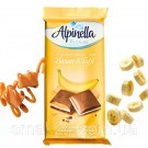 Шоколад молочный с бананом и тоффи ALPINELLA BANAN & TOFFI  100г Польша