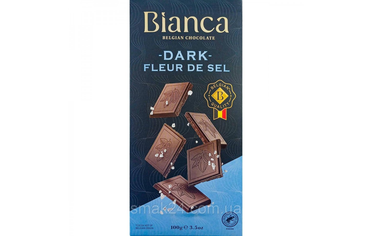 Шоколад черный cморской солью Bianca Dark Fleur De Sel 100г Бельгия