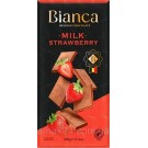 Шоколад молочный с клубникой Bianca Milk Strawberry100г Бельгия