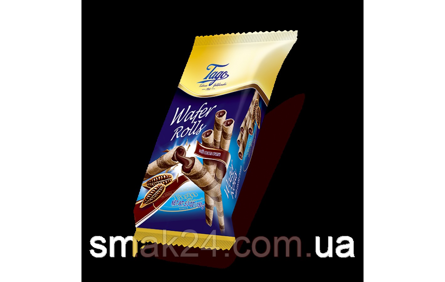 Вафельные трубочки с шоколадным кремом Tago Wafer Rolls cocoa 150г