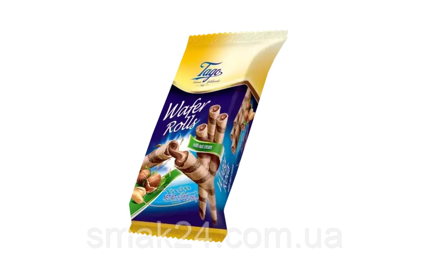 Вафельные трубочки с ореховым кремом Tago Wafer Rolls With nut cream 150г