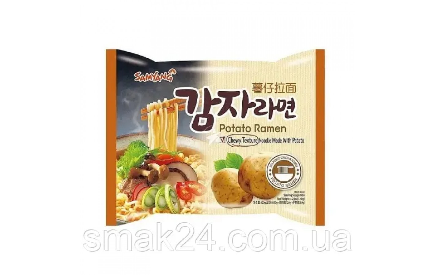Суп Лапша картофельный  Рамен Samyang Potato Ramen120 г Вьетнам
