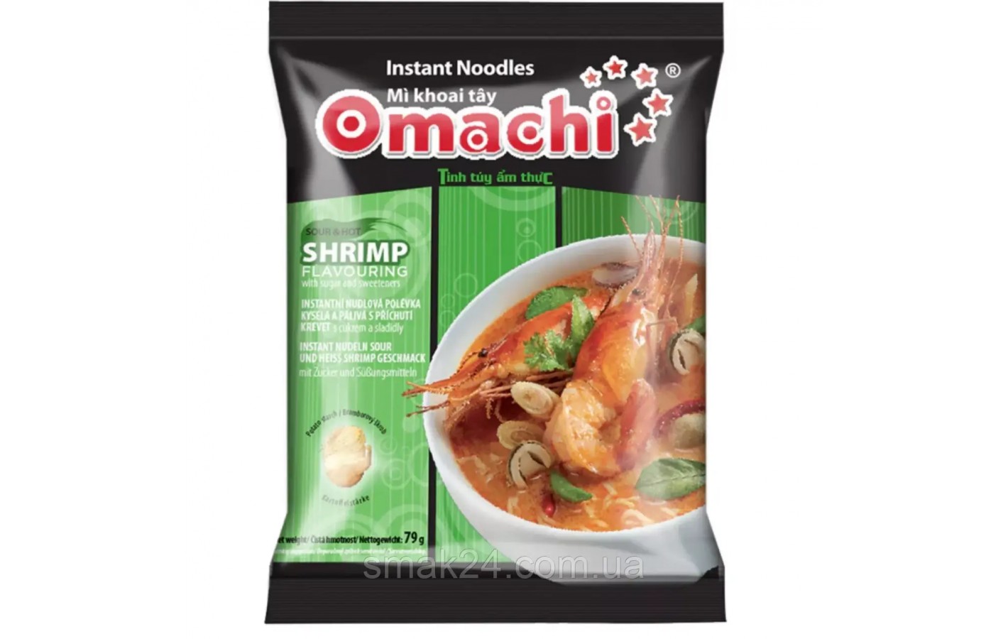 Лапша Chin-Su Omachi со вкусом креветок 79 г Вьетнам