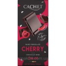 Шоколад Cachet (Кашет) черный 57% какао с  вишней Бельгия 100г