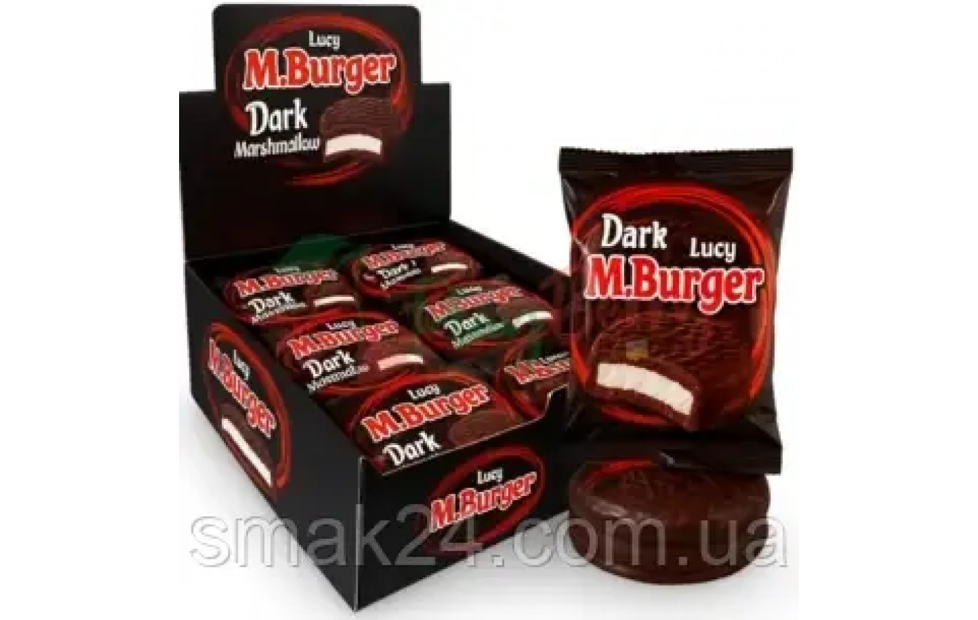 Бисквит-сендвич с маршмеллоу в шоколаде Lucy Mr.Burger 42г