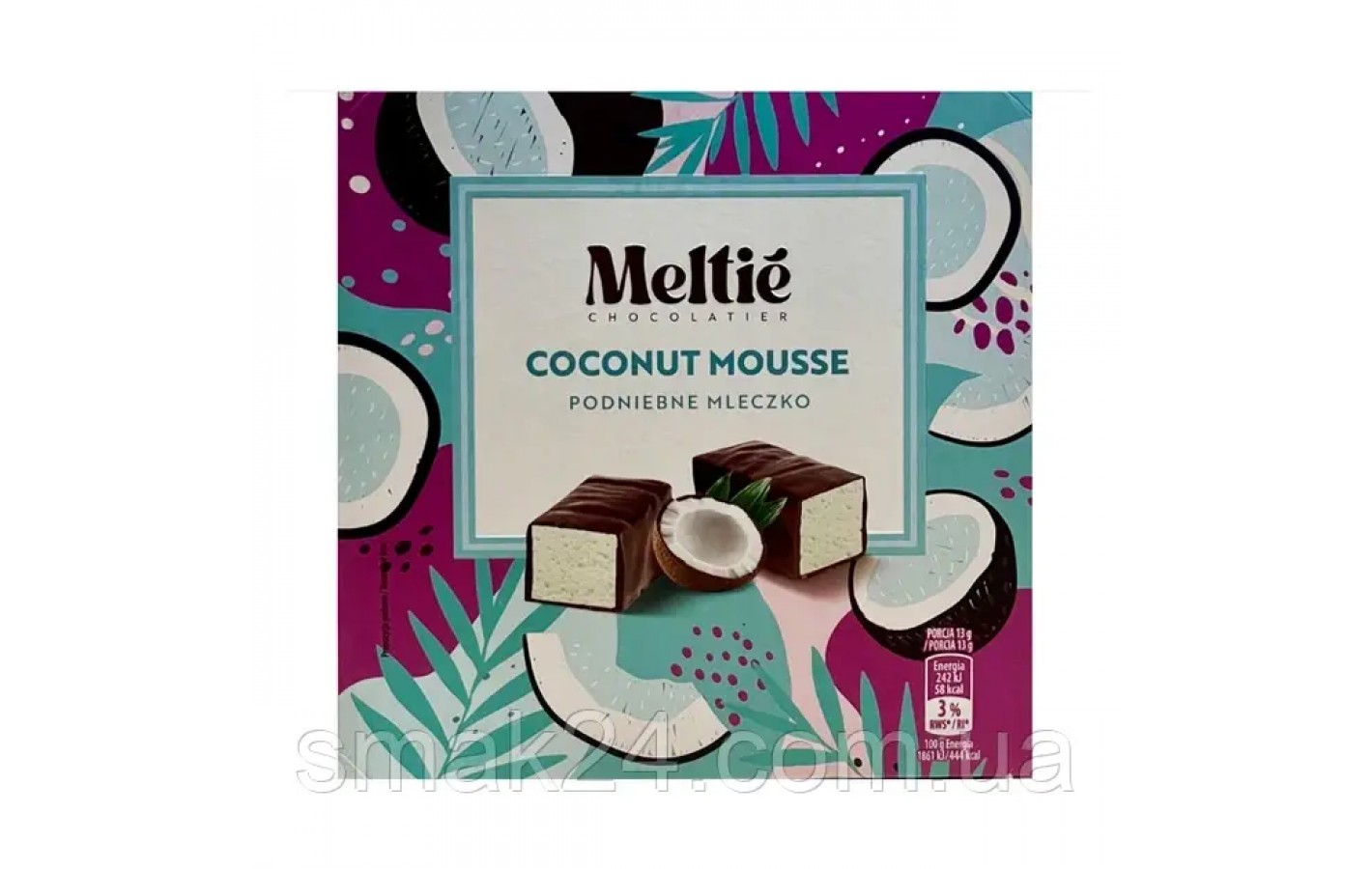 Конфеты птичье молоко с  кокосовым суфле Meltie Chocolate 380г Польша