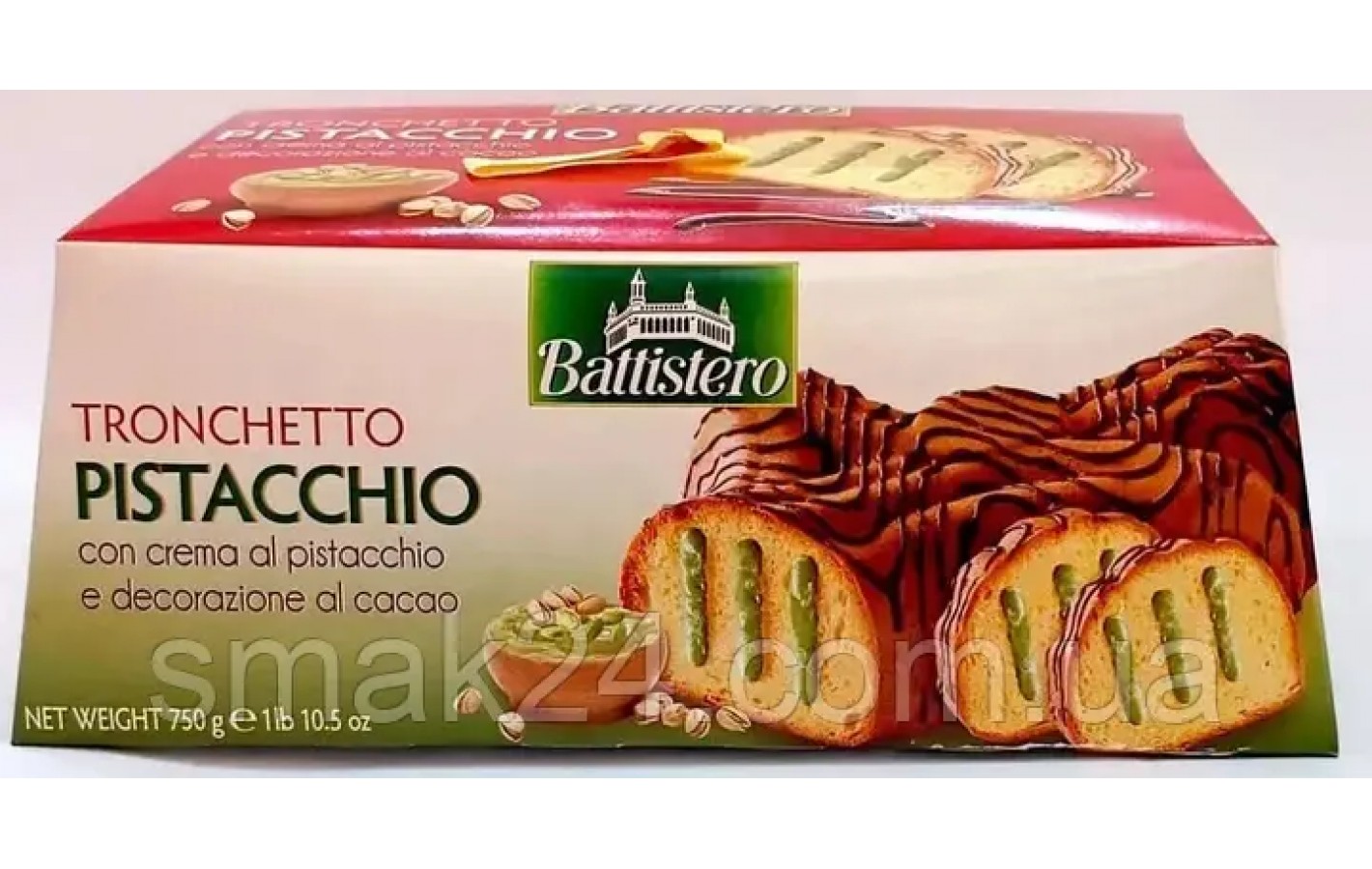 Кекс (Панетоне) с фисташковым кремом Battistero Tronchetto Pistacchio 750 г Италия