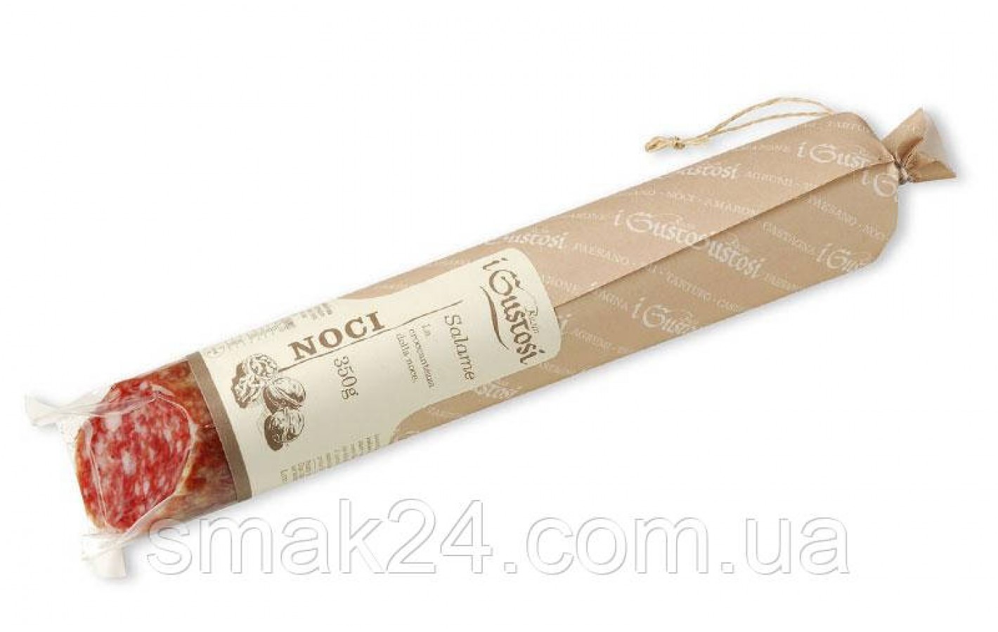 Колбаса Салями с Грецким орехом Villano salame delicato con noci 380 г Италия