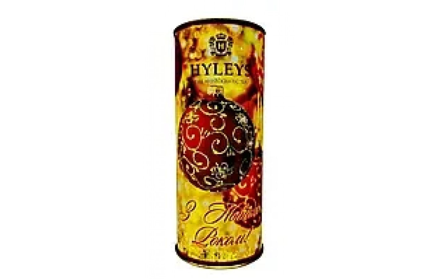 Подарунковий цейлонський чорний чай З новорічними святами! Hyleys (в тубусі) 50г Шрі-ґланка