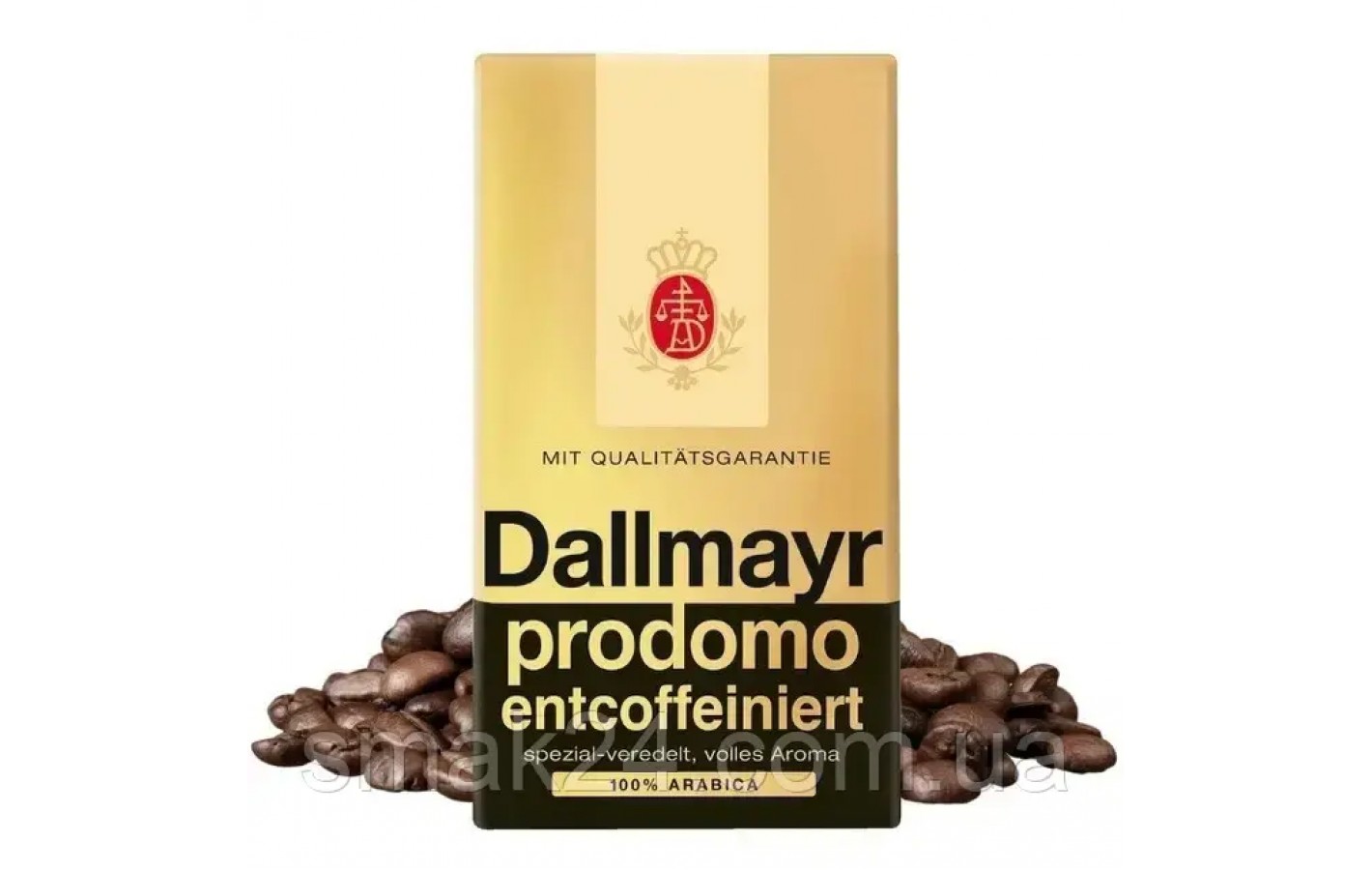 Кофе в зернах БЕЗ КОФЕИНА  Dallmayr Prodomo Entcoffeiniert  100% арабика Германия 500г