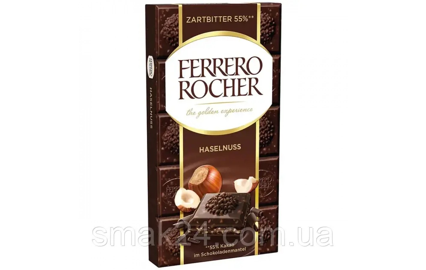 Шоколад черный 55% с фундуком Ferrero Rocher Zartbitter 55% 90г Италия