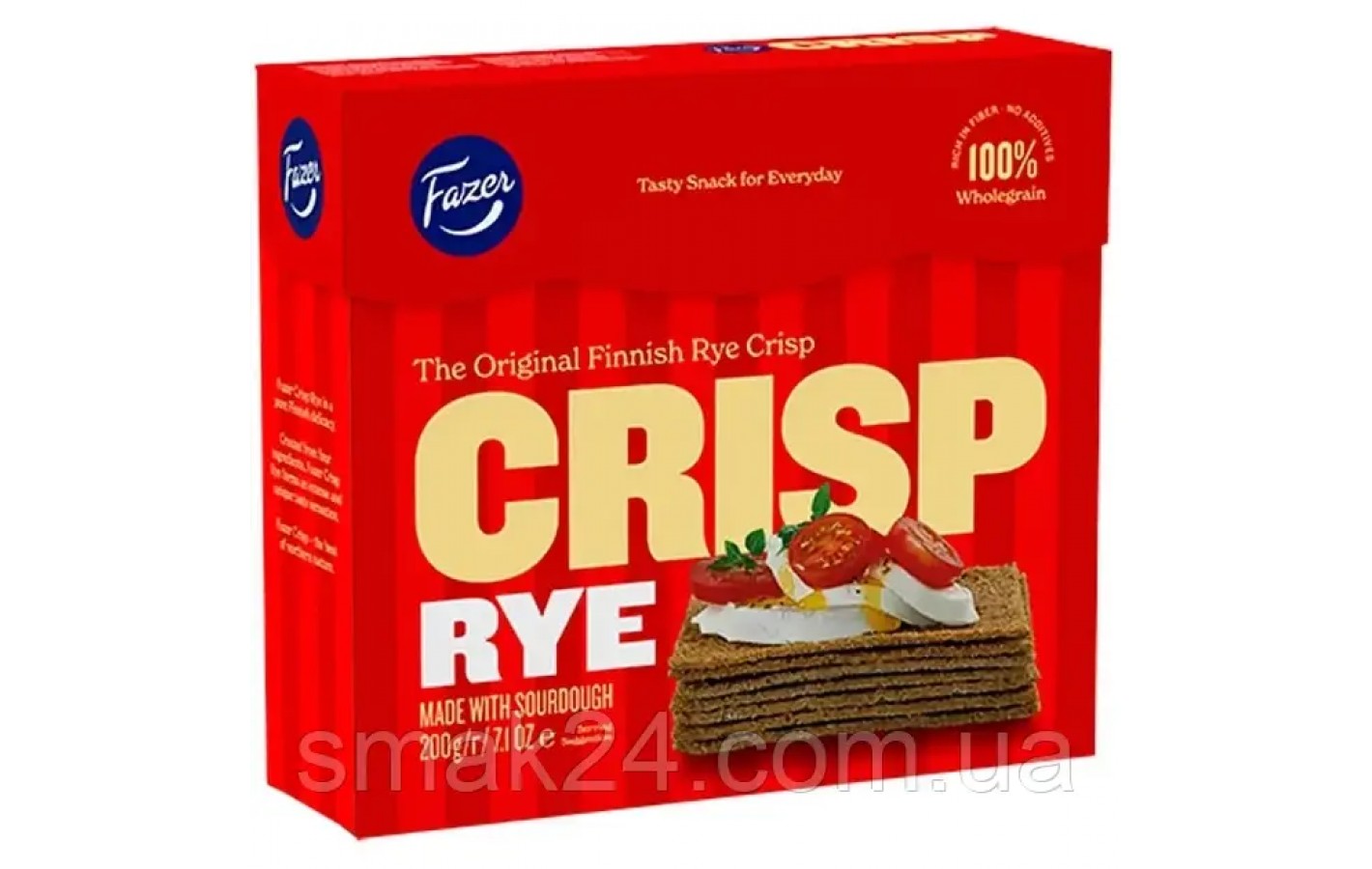 Хлебцы ржаные с перцем Fazer Crisp Rye&Roasted Pepper 200 г Финляндия
