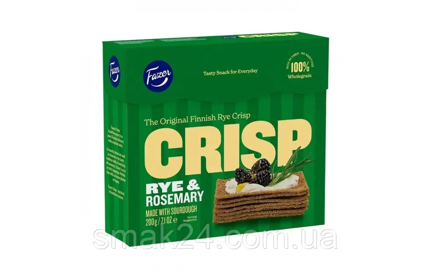Хлебцы ржаные на закваске Fazer Crisp Rye Made With Sourdough 200 г Финляндия