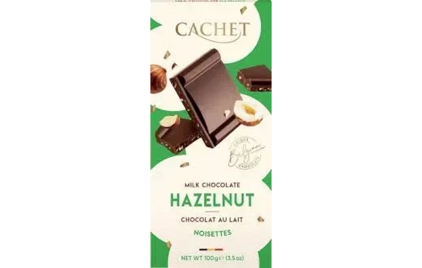 Шоколад  молочный с лесным орехом Cachet Hazelnut Бельгия 100г