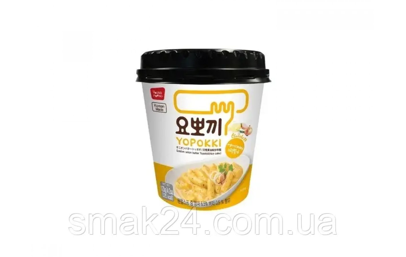 Рисовые палочки с карамелизированым луком Yopokki Golden onion butter Topokki 120г Корея