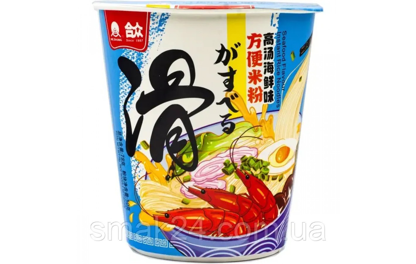 Рисовая вермишель быстрого приготовления со вкусом курицы Hezhong с кокосом 78г Китай